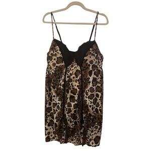 Cacique Leopard Print Baby‎ Doll Lingerie Size 22/24 Slip Dress